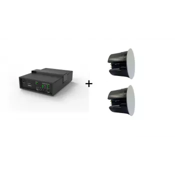 Vivolink Audiopack garsiakalbių rinkinys su 6.5 colio 40W žemų dažnių garsiakalbiu ir 2 aukštos klasės lubiniais garsiakalbiais (ribotas paketo pasiūlymas) juodas laidinis 110 W