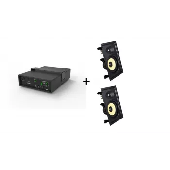 Vivolink Audiopack Subwoofer + 2 aukščiausios klasės įmontuojami sieniniai garsiakalbiai (Riboto komplekto pasiūlymas) Juoda Laidinė 110 W