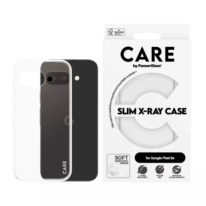 PanzerGlass CARE™ by ® X-Ray dėklas Google Pixel 9a, skaidrus