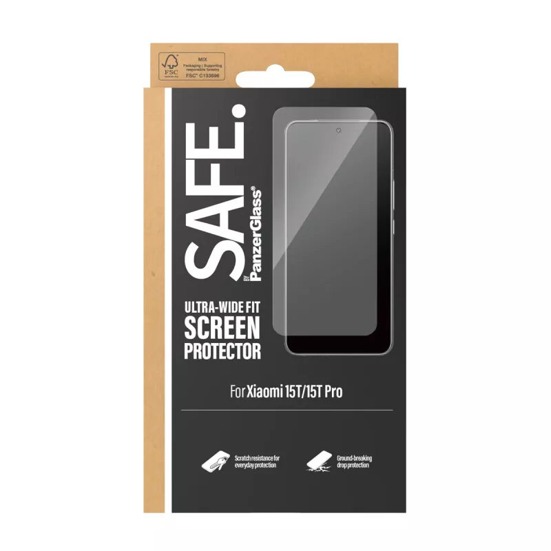 PanzerGlass SAFE.® ekrano apsauga Xiaomi 15T | 15T Pro | Ultra-Wide Fit