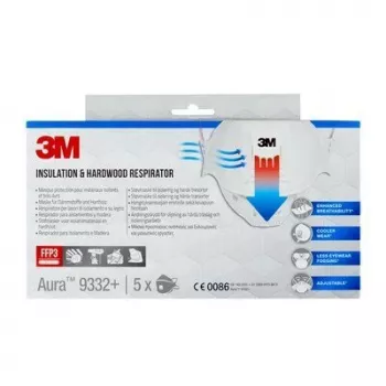 Respiratorius 3M 9332PRO5 FFP3, daugkartinis, pusveidžio tipo, oro valymo respiratorius