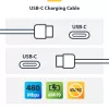 StarTech.com 1m (3,3 pėdų) baltas USB-C įkrovimo laidas 2 vnt. rinkinys, USB-C laidas, USB 2.0 Type-C nešiojamojo kompiuterio įkroviklio laidas, 60W 3A galios tiekimas, TPE apvalkalas, USB-C duomenų perdavimo laidas, M/M