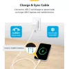 StarTech.com 1m (3,3 pėdų) baltas USB-C įkrovimo laidas 2 vnt. rinkinys, USB-C laidas, USB 2.0 Type-C nešiojamojo kompiuterio įkroviklio laidas, 60W 3A galios tiekimas, TPE apvalkalas, USB-C duomenų perdavimo laidas, M/M