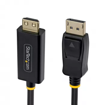 StarTech.com 2m DisplayPort į HDMI adapterio laidas su griebiančiomis jungtimis, 4K 60Hz, HDR, vienakryptis DP į HDMI vaizdo keitiklis, DP staliniam kompiuteriui prie HDMI monitoriaus