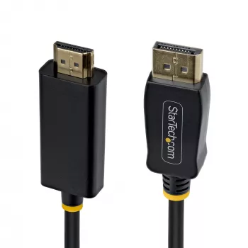 StarTech.com 2m DisplayPort į HDMI adapterio laidas su griebiančiomis jungtimis, 4K 60Hz, HDR, vienakryptis DP į HDMI vaizdo keitiklis, DP staliniam kompiuteriui prie HDMI monitoriaus