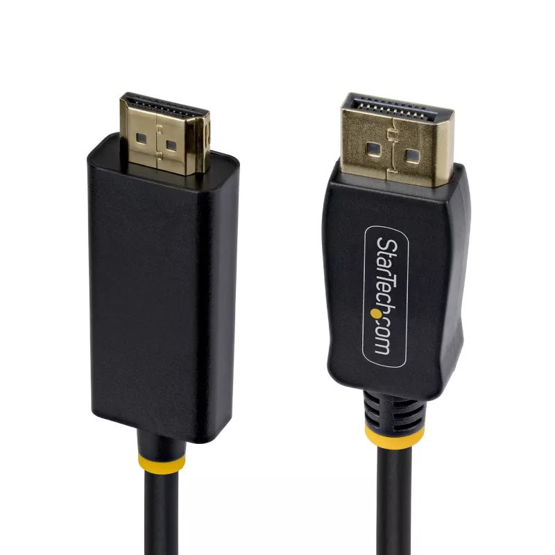StarTech.com 2m DisplayPort į HDMI adapterio laidas su griebiančiomis jungtimis, 4K 60Hz, HDR, vienakryptis DP į HDMI vaizdo keitiklis, DP staliniam kompiuteriui prie HDMI monitoriaus