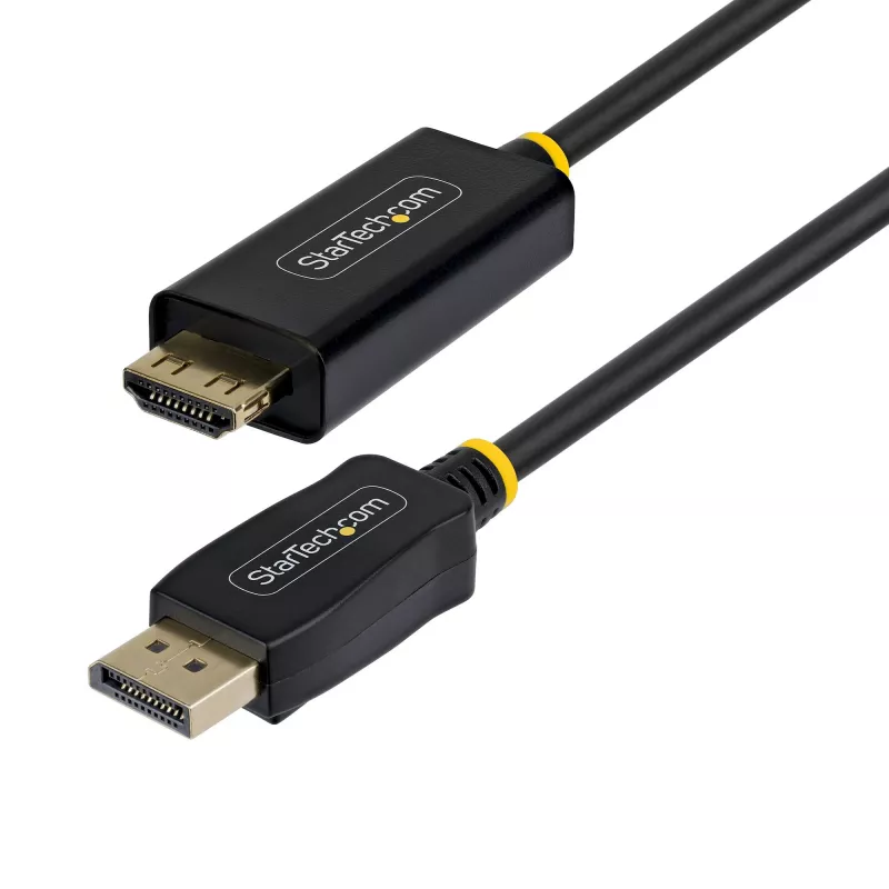 StarTech.com 2m DisplayPort į HDMI adapterio laidas su griebiančiomis jungtimis, 4K 60Hz, HDR, vienakryptis DP į HDMI vaizdo keitiklis, DP staliniam kompiuteriui prie HDMI monitoriaus