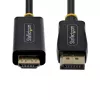 StarTech.com 2m DisplayPort į HDMI adapterio laidas su griebiančiomis jungtimis, 4K 60Hz, HDR, vienakryptis DP į HDMI vaizdo keitiklis, DP staliniam kompiuteriui prie HDMI monitoriaus