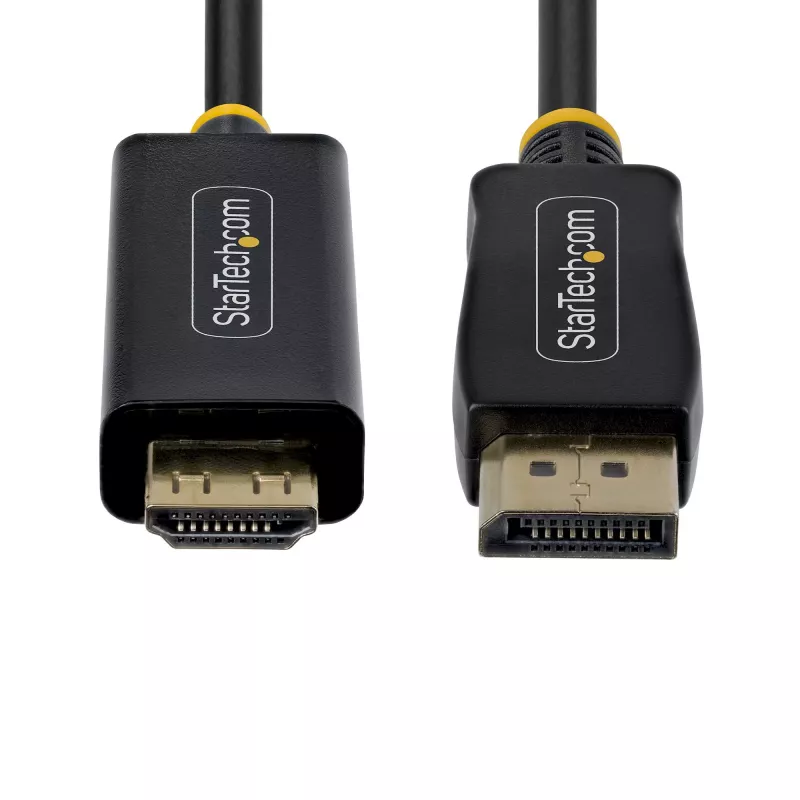 StarTech.com 2m DisplayPort į HDMI adapterio laidas su griebiančiomis jungtimis, 4K 60Hz, HDR, vienakryptis DP į HDMI vaizdo keitiklis, DP staliniam kompiuteriui prie HDMI monitoriaus