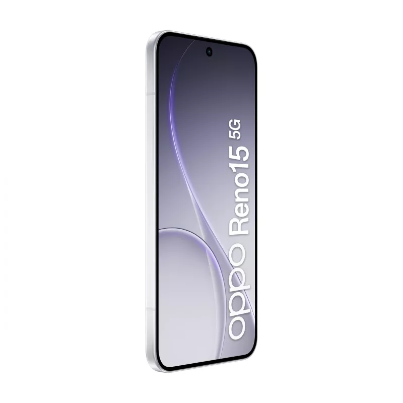 OPPO Reno15 5G 16,7 cm (6,59 colio) dvisim kortelių palaikymas Android 16.0 USB Type-C 8 GB 512 GB 6500 mAh Baltas