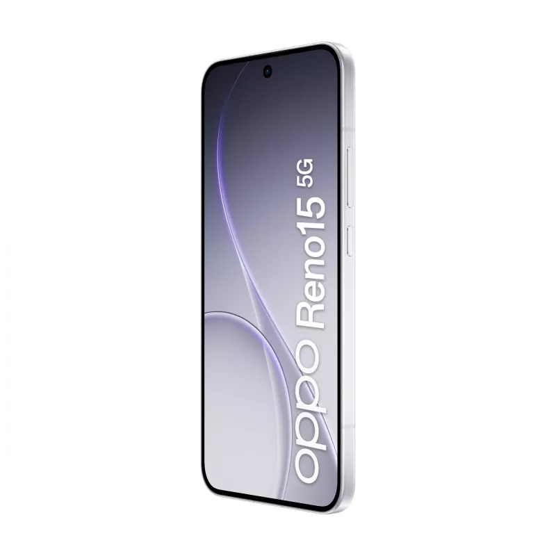 OPPO Reno15 5G 16,7 cm (6,59 colio) dvisim kortelių palaikymas Android 16.0 USB Type-C 8 GB 512 GB 6500 mAh Baltas