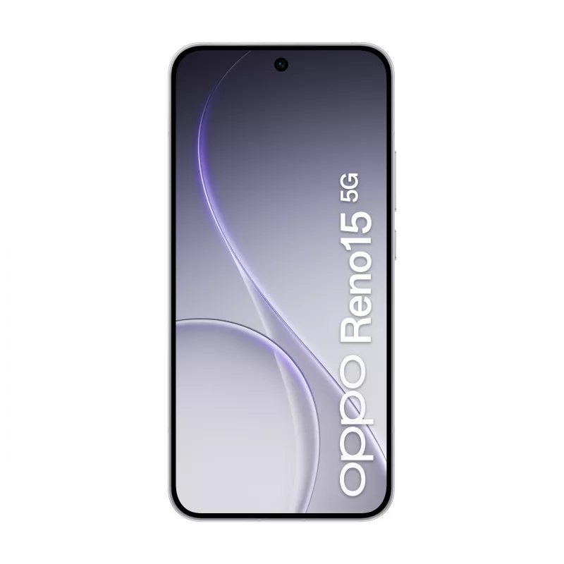OPPO Reno15 5G 16,7 cm (6,59 colio) dvisim kortelių palaikymas Android 16.0 USB Type-C 8 GB 512 GB 6500 mAh Baltas