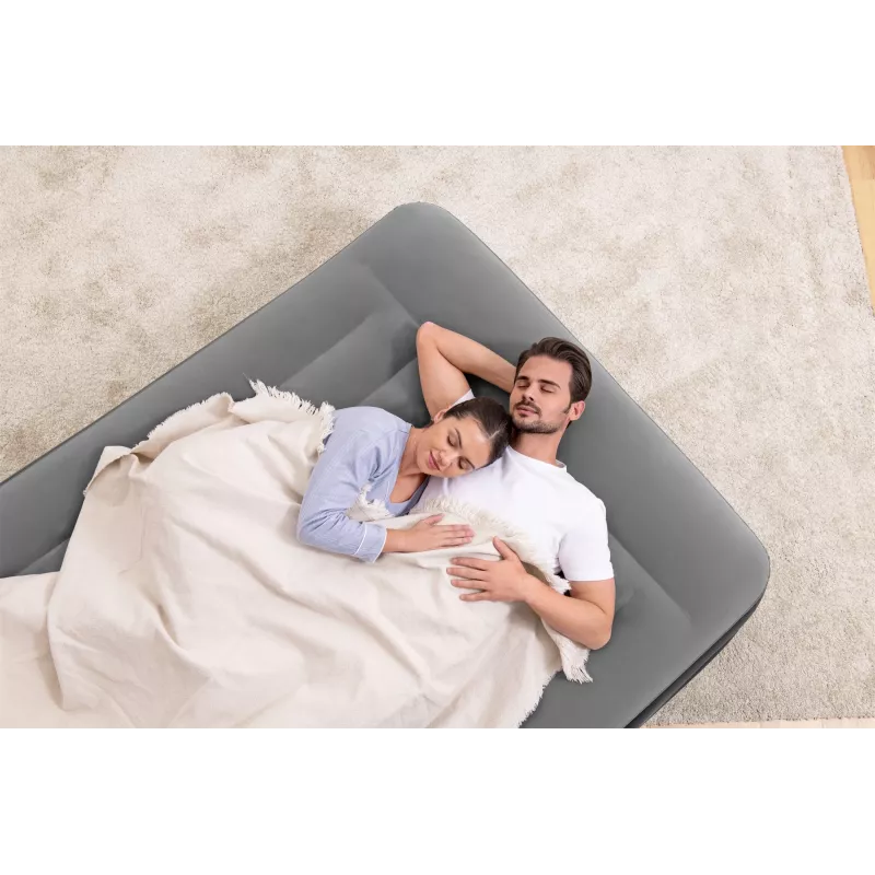 Pripučiamas čiužinys Bestway Tritech Queen su įmontuotu siurbliu ir antimikrobine danga 2,03 m x 1,52 m x 46 cm
