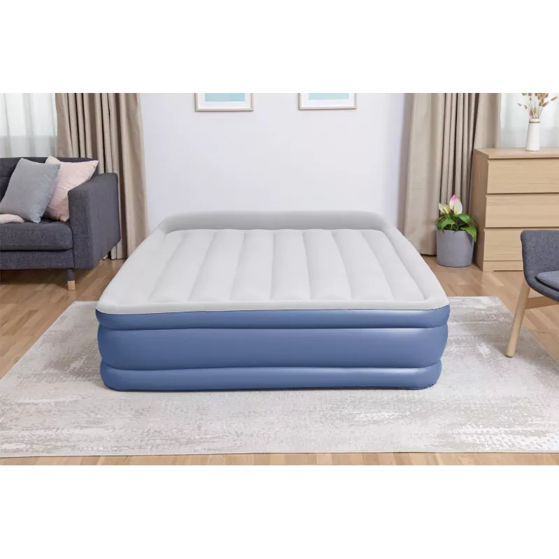 Bestway Tritech pripučiamas čiužinys Queen su įmontuotu siurbliu ir antimikrobine danga 2,03 m x 1,52 m x 46 cm