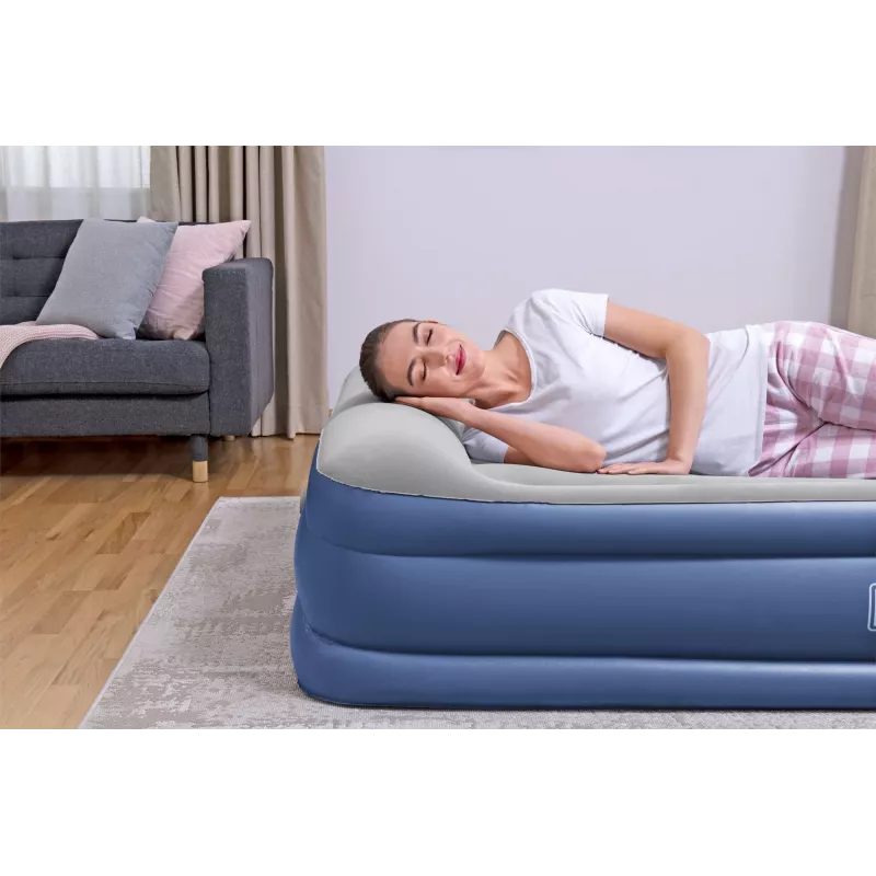Bestway Tritech pripučiamas čiužinys Queen su įmontuotu siurbliu ir antimikrobine danga 2,03 m x 1,52 m x 46 cm