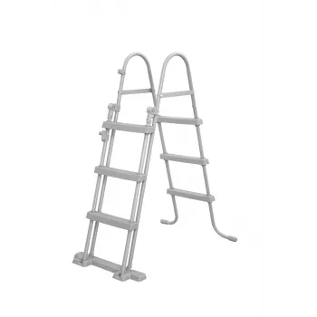 Bestway Flip & Lock kopėtėlės antžeminiam baseinui 1,07 m, pilkos spalvos, metalinės, 150 kg, 3 pakopos