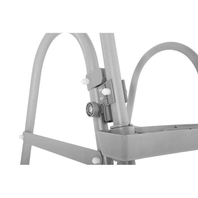 Bestway Flip & Lock kopėtėlės antžeminiam baseinui 1,07 m, pilkos spalvos, metalinės, 150 kg, 3 pakopos