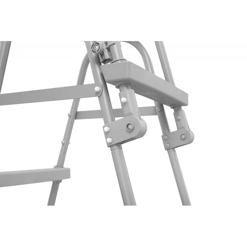 Bestway Flip & Lock kopėtėlės antžeminiam baseinui 1,07 m, pilkos spalvos, metalinės, 150 kg, 3 pakopos