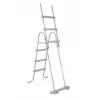 Bestway Flip & Lock kopėtėlės antžeminiam baseinui 1,07 m, pilkos spalvos, metalinės, 150 kg, 3 pakopos