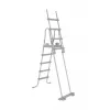 Bestway Flip & Lock kopėtėlės antžeminiam baseinui 1,32 m, pilka, metalas, plastikas, 150 kg, 4 pakopos
