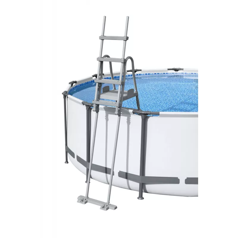 Bestway Flip & Lock kopėtėlės antžeminiam baseinui 1,32 m, pilka, metalas, plastikas, 150 kg, 4 pakopos