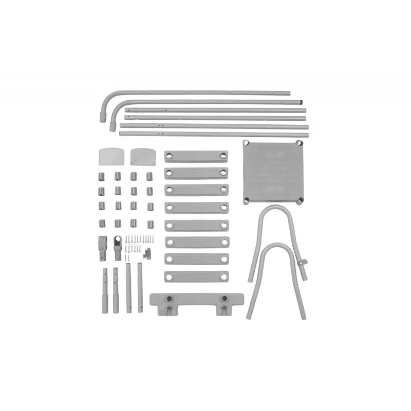 Bestway Flip & Lock kopėtėlės antžeminiam baseinui 1,32 m, pilka, metalas, plastikas, 150 kg, 4 pakopos