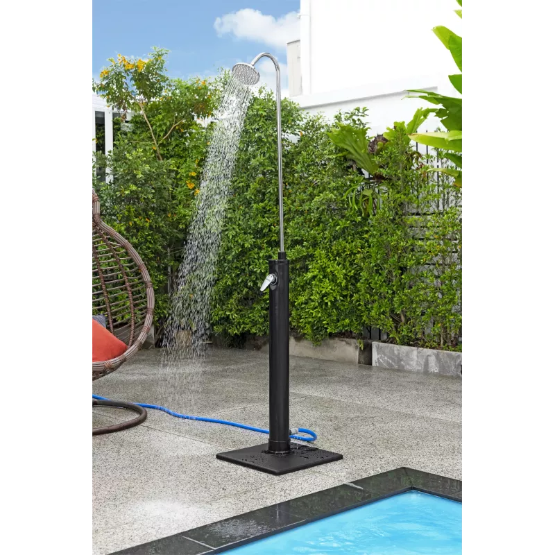 Bestway SolarFlow 8 L lauko dušas, laisvai pastatomas, juodas, nerūdijantis plienas, 8 L, EN1112, 500 mm, 500 mm