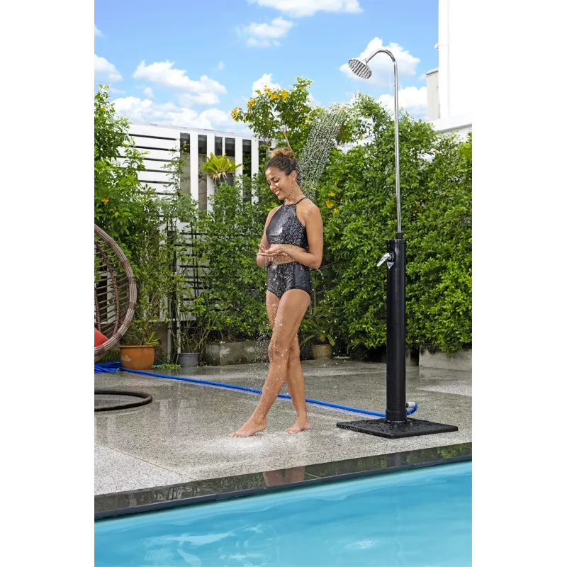Bestway SolarFlow 8 L lauko dušas, laisvai pastatomas, juodas, nerūdijantis plienas, 8 L, EN1112, 500 mm, 500 mm