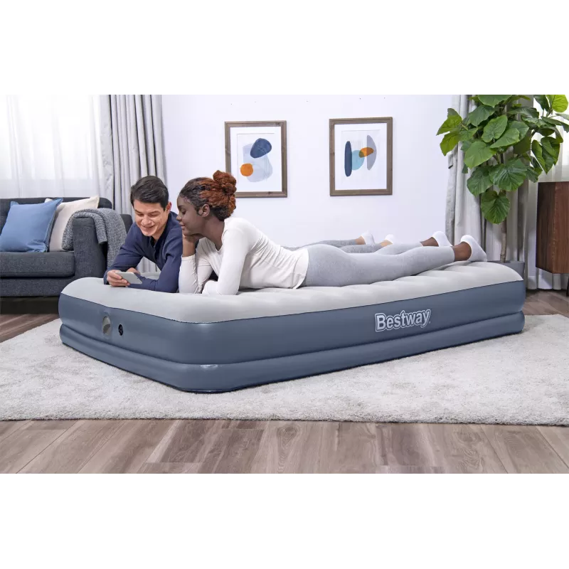 Bestway Tritech pripučiamas čiužinys Queen su įkraunamu siurbliu 2.03 m x 1.52 m x 36 cm