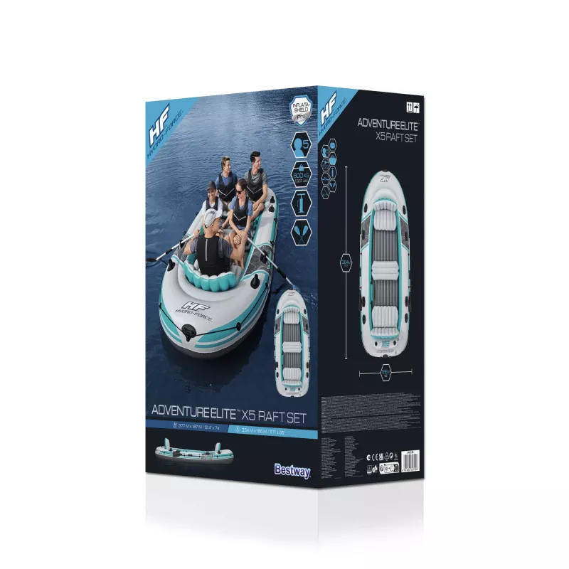 Bestway Hydro-Force Adventure Elite X5 pripučiamas plaustų komplektas 3,64 m