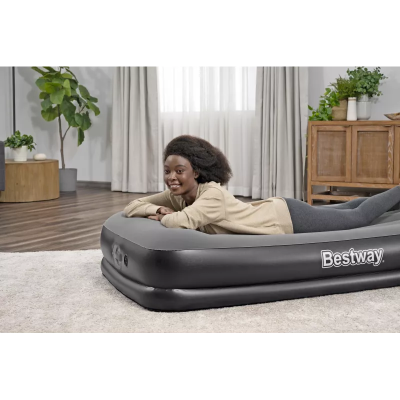 Pripučiamas čiužinys Bestway Tritech Twin su įmontuotu USB siurbliu 1,91 m x 97 cm x 36 cm