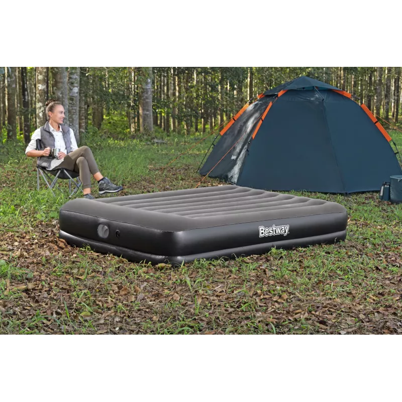 Bestway Tritech Queen pripučiamas čiužinys su įmontuotu USB siurbliu 2.03 m x 1.52 m x 36 cm