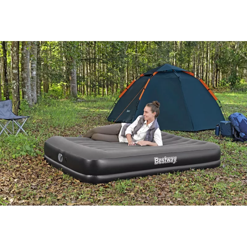 Bestway Tritech Queen pripučiamas čiužinys su įmontuotu USB siurbliu 2.03 m x 1.52 m x 36 cm