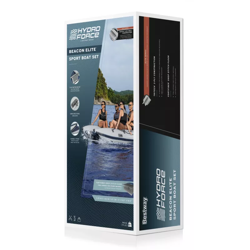 Bestway Hydro Force Beacon Elite 5 asmenų pripučiama sportinė valtis 3,35 m