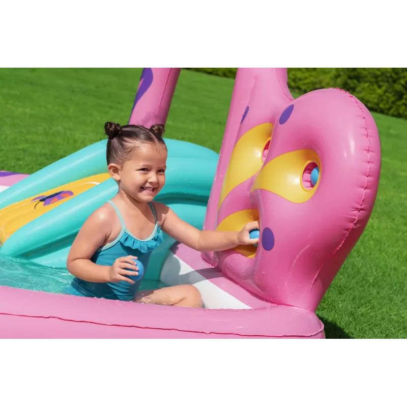 Bestway Butterfly Wonder pripučiamas vandens žaidimų centras ir baseinas 1,80 m x 1,80 m x 1,17 m