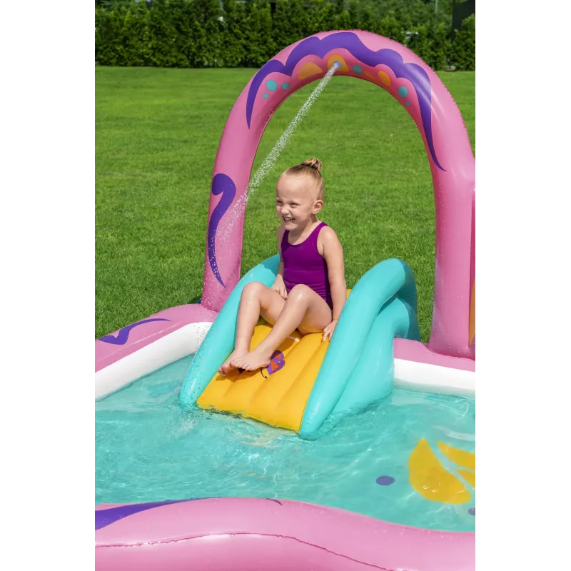Bestway Butterfly Wonder pripučiamas vandens žaidimų centras ir baseinas 1,80 m x 1,80 m x 1,17 m