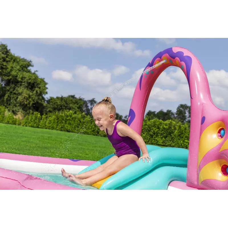 Bestway Butterfly Wonder pripučiamas vandens žaidimų centras ir baseinas 1,80 m x 1,80 m x 1,17 m
