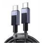 USB C laidas Ugreen 45068, 2 m, 240 W, juodai pilkas