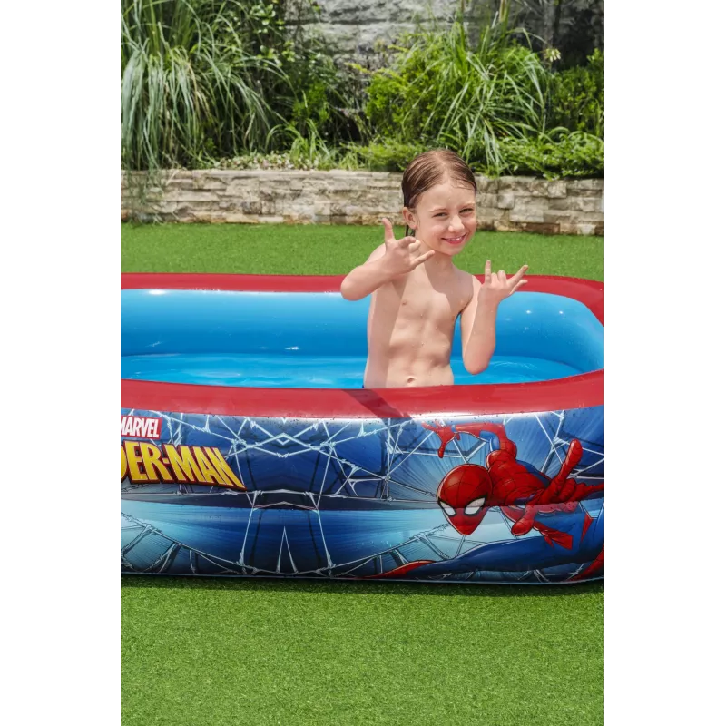Bestway Play Pool pripučiamas baseinas, 450 L, stačiakampis, Spider-Man