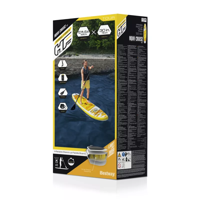 Bestway Hydro-Force 10'6 colių x 30 colių x 4,75 colio / 3,20 m x 76 cm x 12 cm Aqua Cruise Set – SUP irklentė