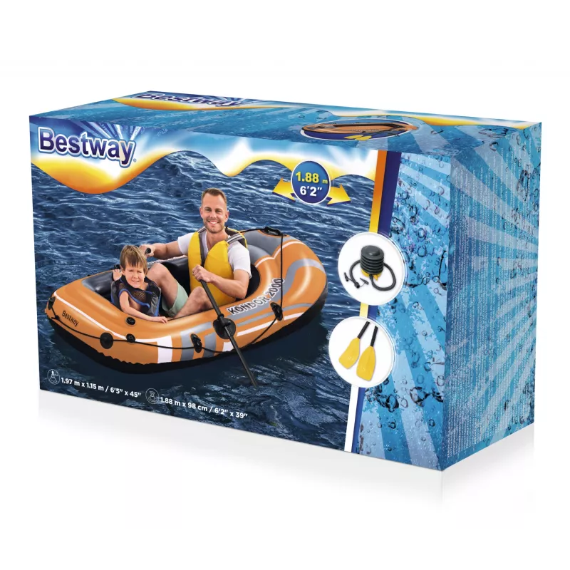 Pripučiama valtis Bestway HYDRO-FORCE su irklais ir kojiniu siurbliu
