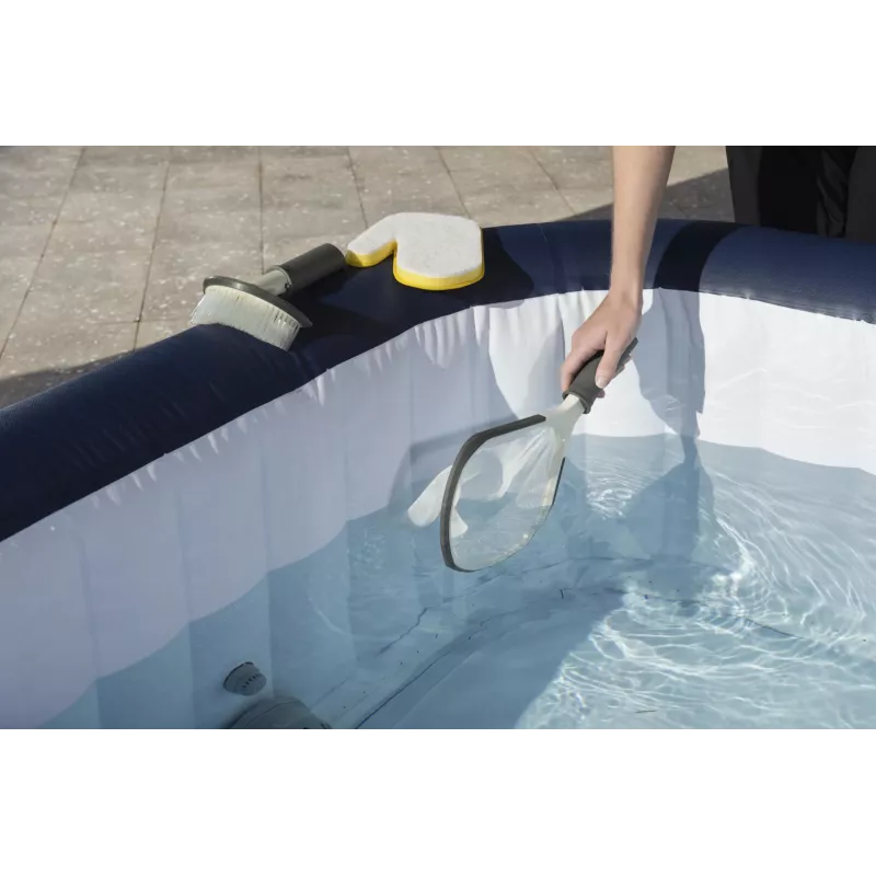 Bestway Lay-Z-Spa viskas viename įrankių rinkinys, valymo rinkinys, bet kokiam prekės ženklui, pilka, balta, geltona, 394 g, spalvota dėžutė, 80 mm