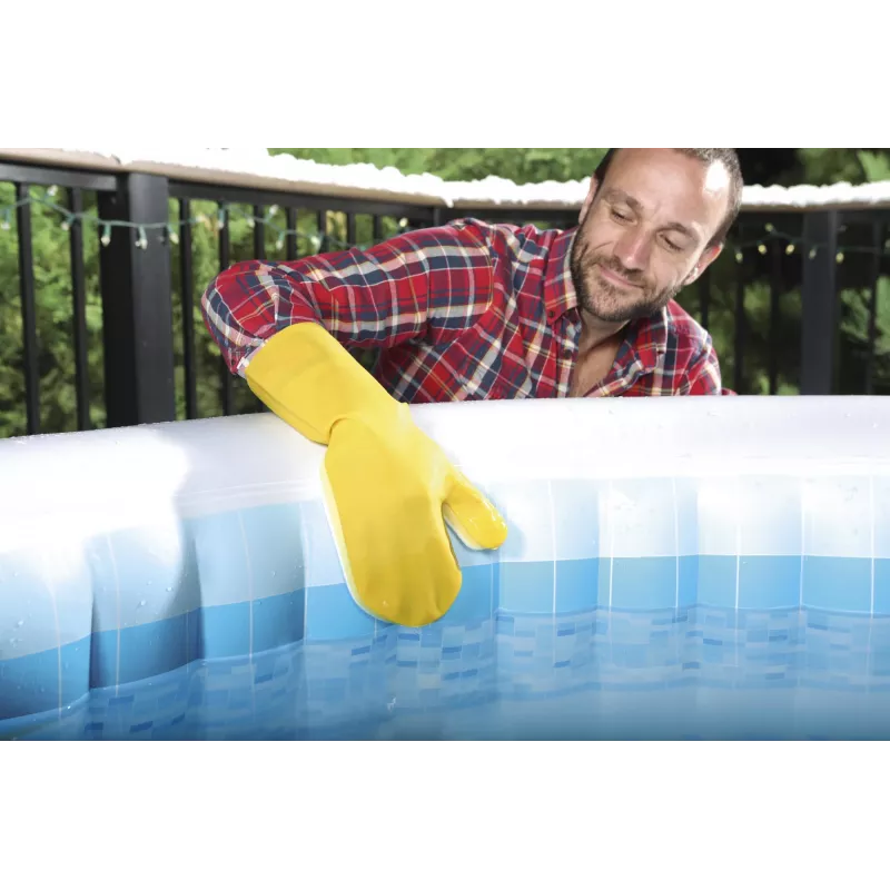 Bestway Lay-Z-Spa viskas viename įrankių rinkinys, valymo rinkinys, bet kokiam prekės ženklui, pilka, balta, geltona, 394 g, spalvota dėžutė, 80 mm