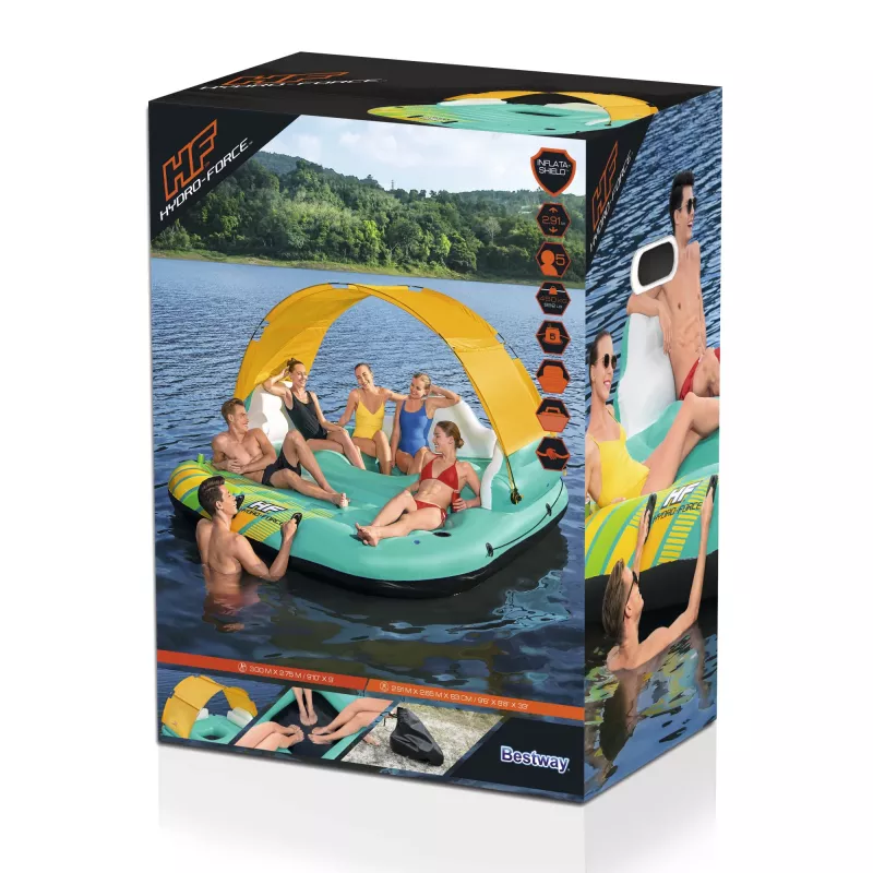 Bestway Hydro-Force 9'10 inch x 9'/3.00m x 2.75m Sunny Lounge Island plaukiojanti sala