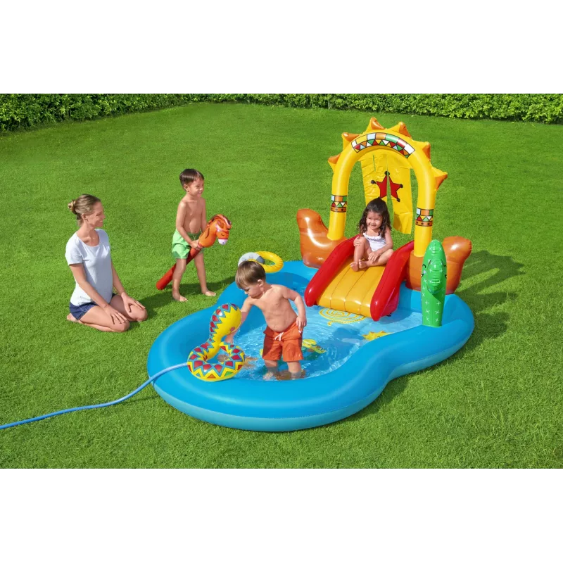 Bestway 8'8 colio x 6'2 colio x 55 colio / 2,64 m x 1,88 m x 1,40 m Lauko pripučiamas žaidimų centras Wild West