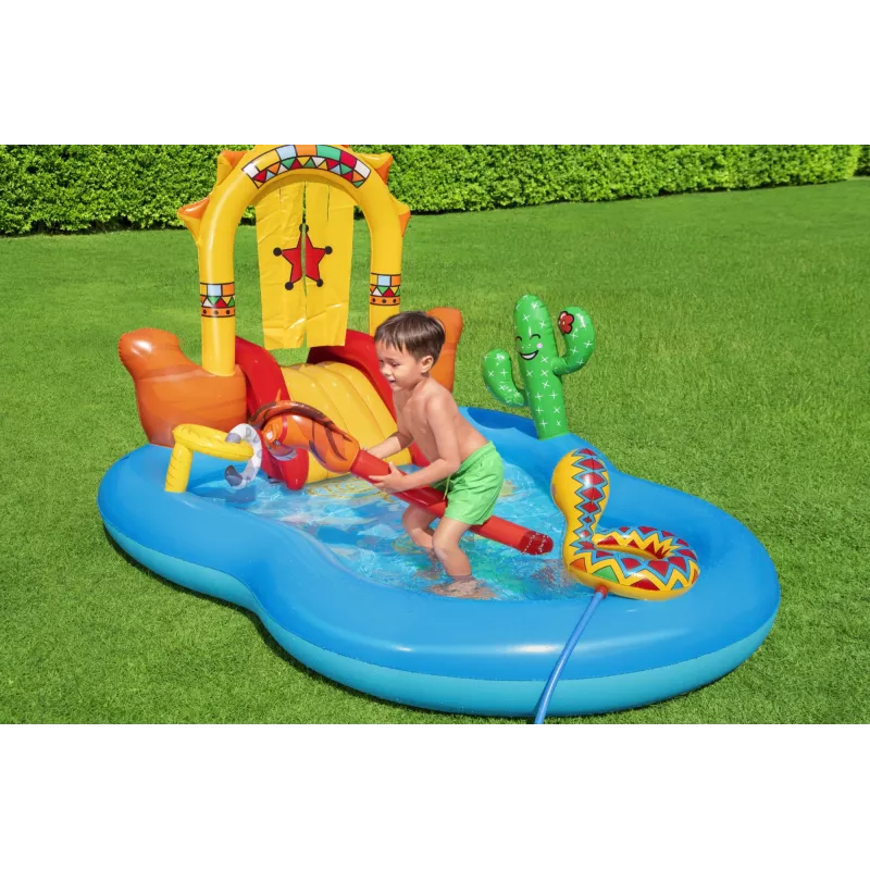 Bestway 8'8 colio x 6'2 colio x 55 colio / 2,64 m x 1,88 m x 1,40 m Lauko pripučiamas žaidimų centras Wild West