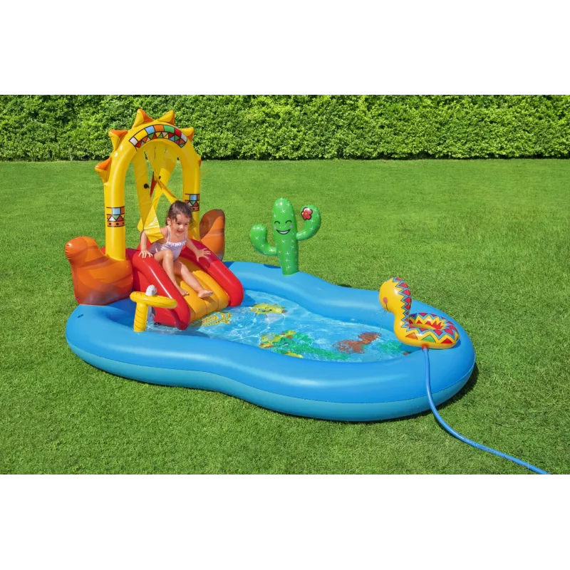Bestway 8'8 colio x 6'2 colio x 55 colio / 2,64 m x 1,88 m x 1,40 m Lauko pripučiamas žaidimų centras Wild West