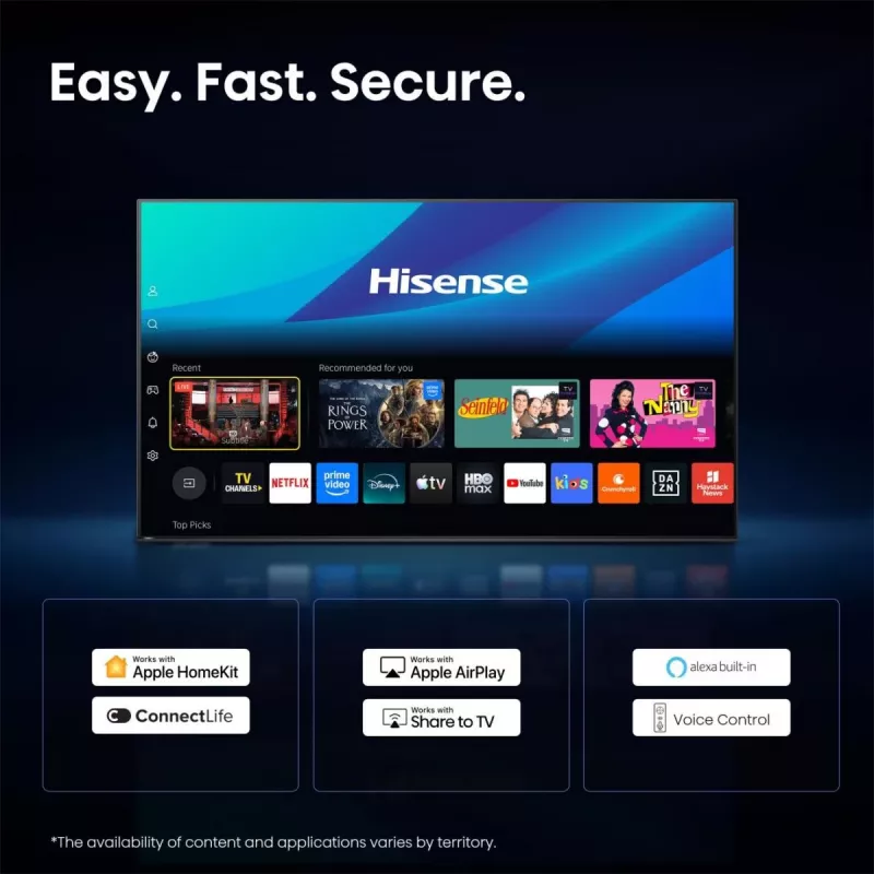 Hisense 55U7SE 55 colių ULED Mini-LED 4K išmanusis televizorius