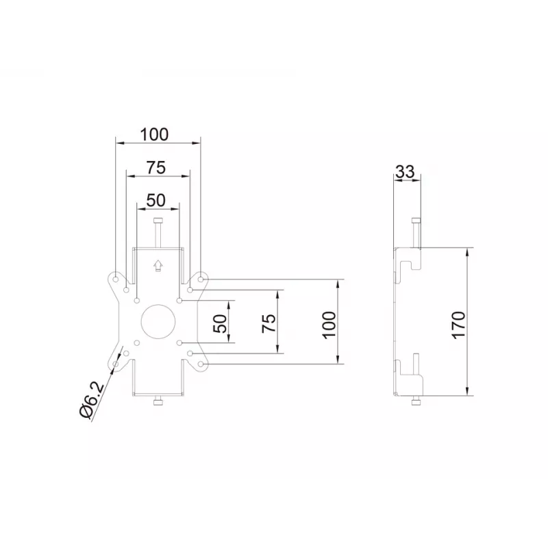 Multibrackets M Pro Series - fiksuotas monitoriaus laikiklis Pro 50/75/100