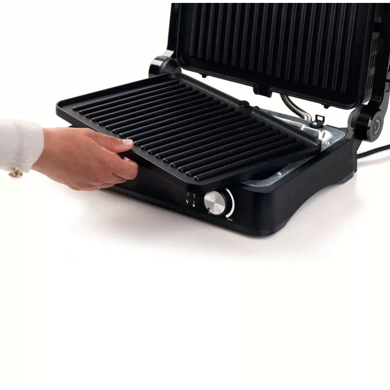 Ariete 1934 MetalGrill 3in1 elektrinis grilis, 2000 W, 3 kepimo režimai, nelipnios plokštės, sidabrinis/juodas